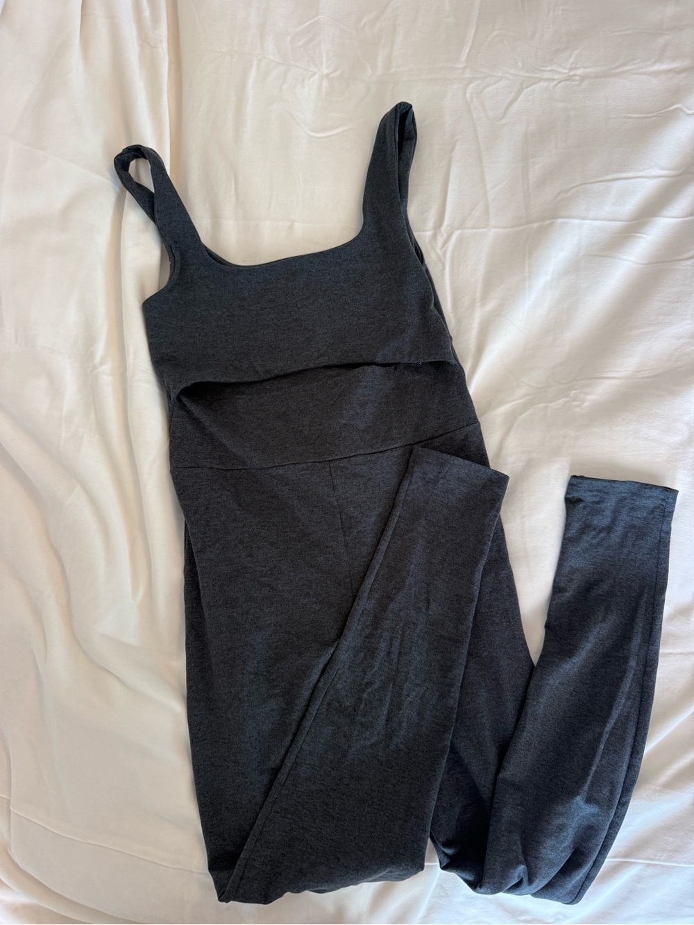 Sleek Dark Charcoal Tank Jumpsuit